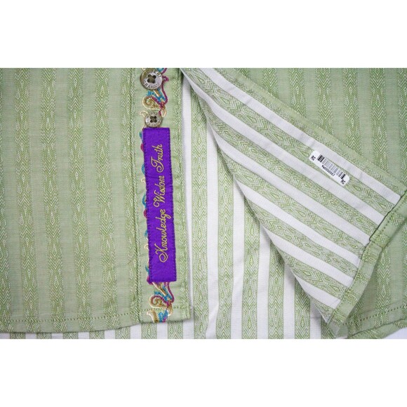 Robert Graham Mens Long Sleeve Button Front Flip Cuff Shirt Size Medium - Picture 8 of 10
